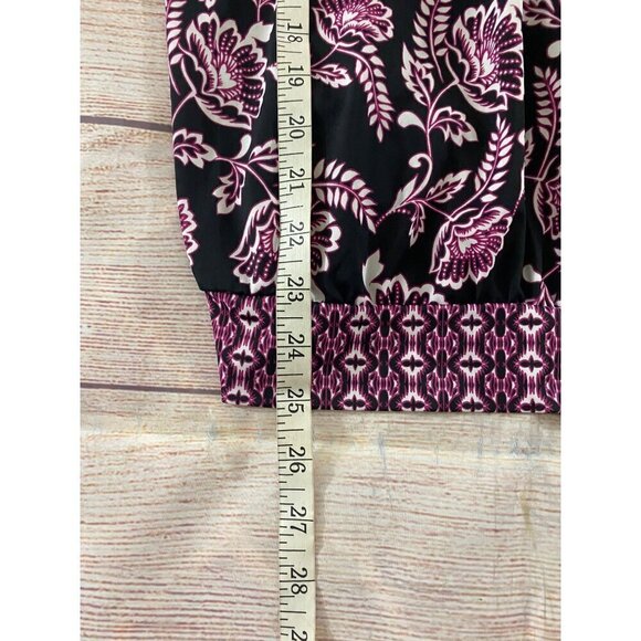 Swimsuits For All Black Paisley Print Padded Tankini - 22 - Picture 3 of 11